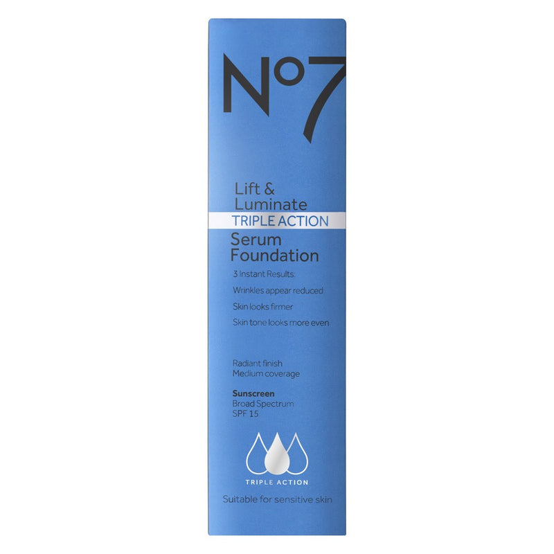 No7 Lift & Luminate Triple Action Serum Foundation - 09 Deeply Honey - 1 fl oz