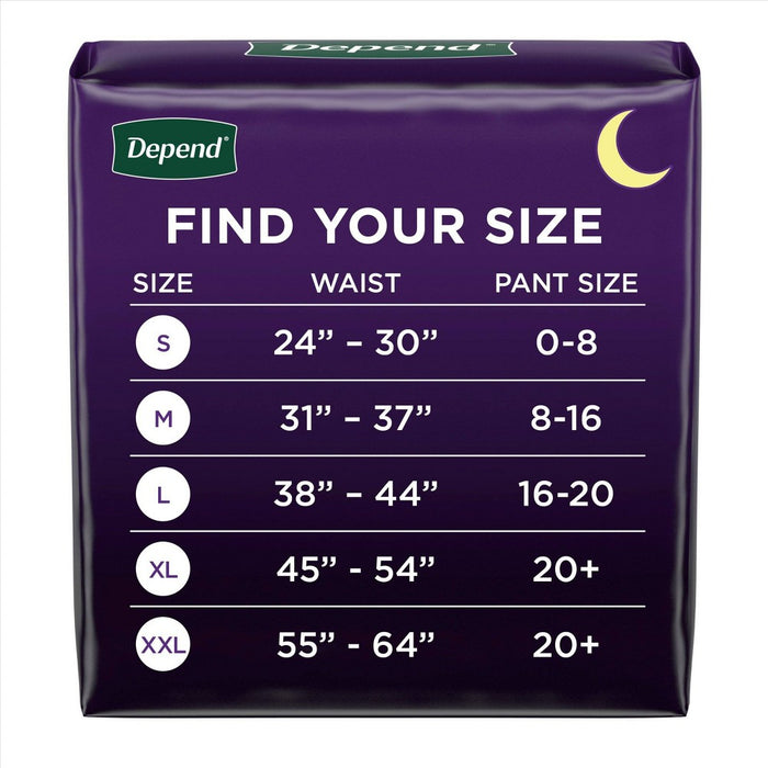 Depend Night Defense Adult Incontinence Underwear for Women - Overnight1 Absorbency - S - Blush - 16ct