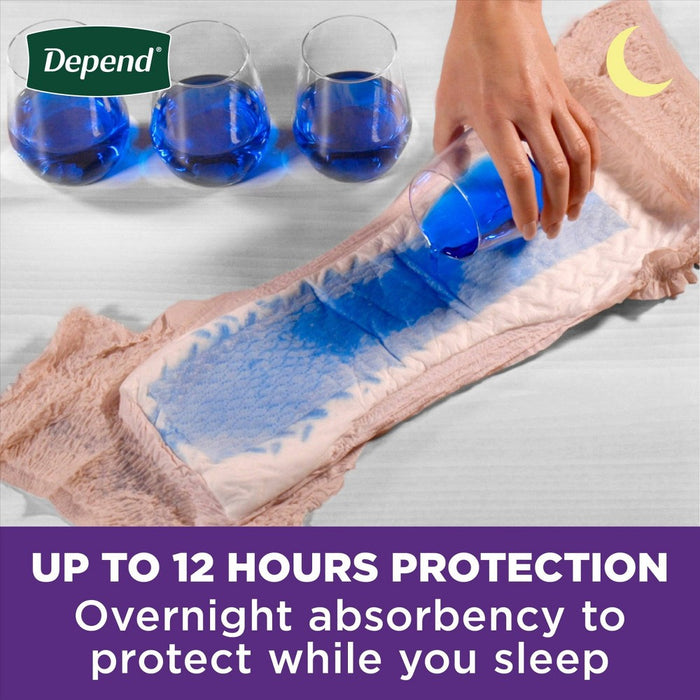 Depend Night Defense Adult Incontinence Underwear for Women - Overnight1 Absorbency - S - Blush - 16ct