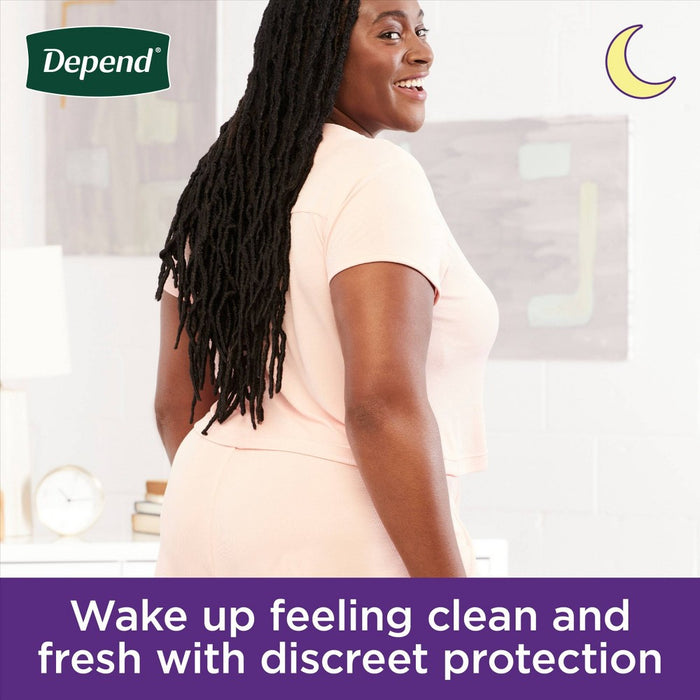 Depend Night Defense Adult Incontinence Underwear for Women - Overnight1 Absorbency - S - Blush - 16ct