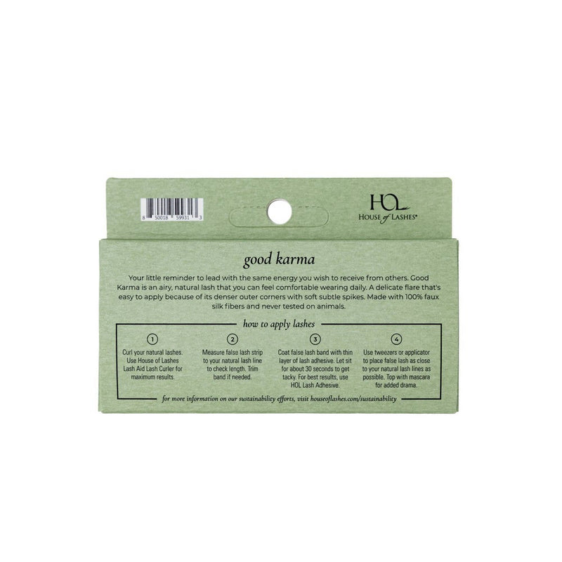 House of Lashes Good Karma Soft Volume 100% Cruelty-Free Faux Silk Fibers False Eyelashes - 1pr
