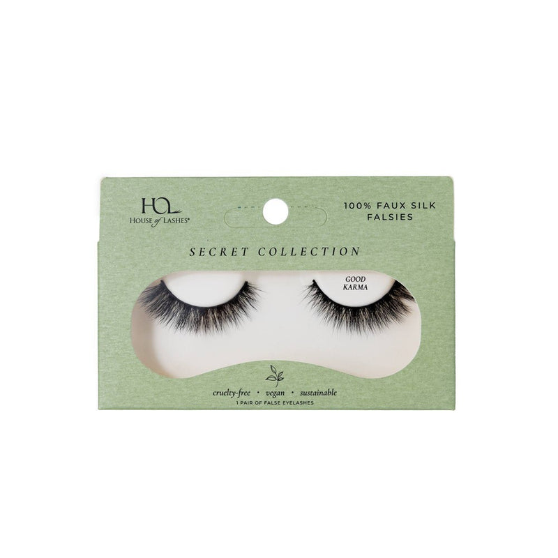 House of Lashes Good Karma Soft Volume 100% Cruelty-Free Faux Silk Fibers False Eyelashes - 1pr