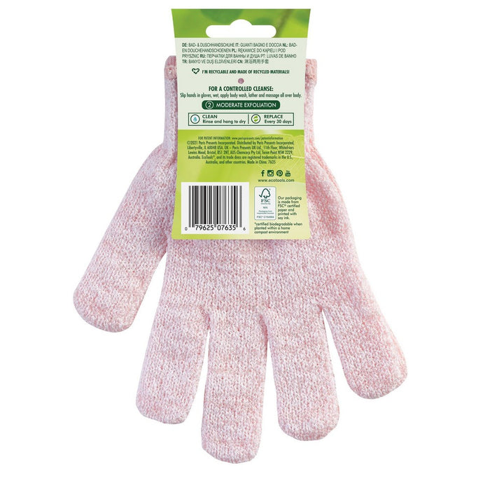 EcoTools Exfoliating Shower Gloves - Pink