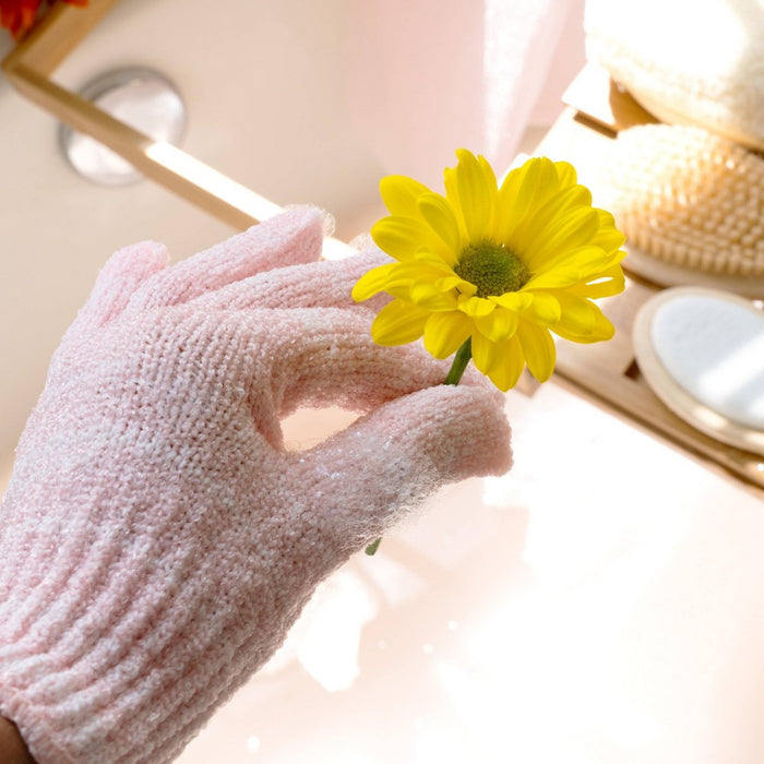 EcoTools Exfoliating Shower Gloves - Pink