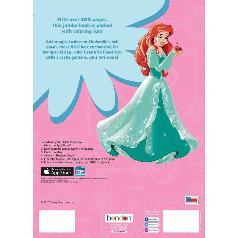 224 Page Coloring Book Disney Princess - Target Exclusive Edition (Paperback)