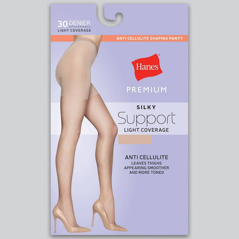 Hanes Premium Women's Sheer High-Waist Shaping Pantyhose - Nude M