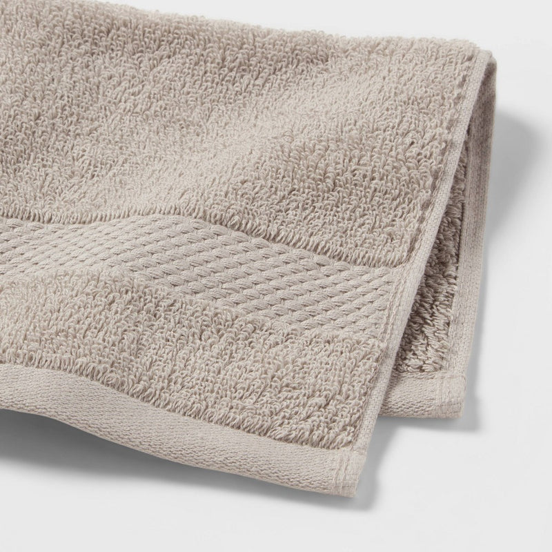4pc Performance Plus Washcloths Light Gray - Threshold