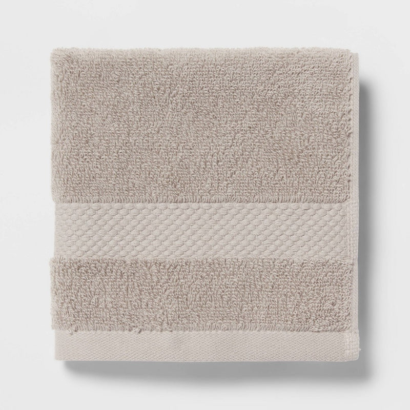 4pc Performance Plus Washcloths Light Gray - Threshold