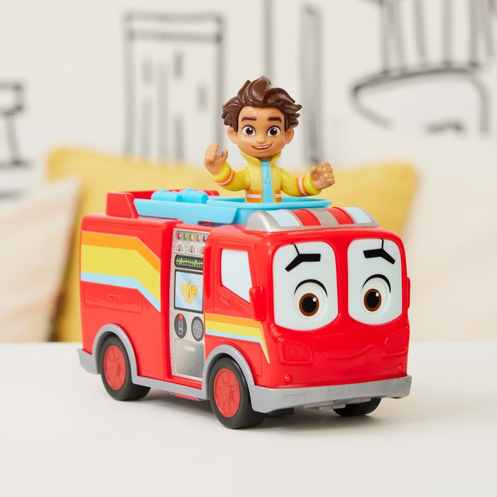 Disney Junior Firebuds Friends Bo and Flash Figure and Fire Truck Set
