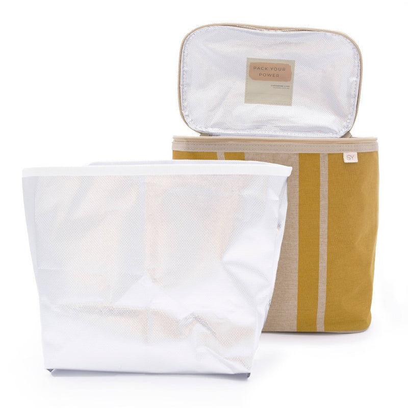 Nourish by SoYoung Lunch Bag - Mustard Stripes