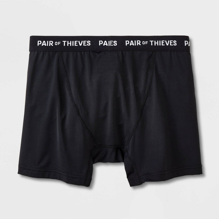 Pair of Thieves Men's Floral Print Super Fit Boxer Briefs 2pk - Black/White S