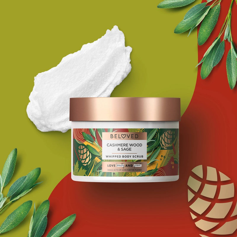 Beloved Cashmere Wood and Sage Body Scrub - 10oz