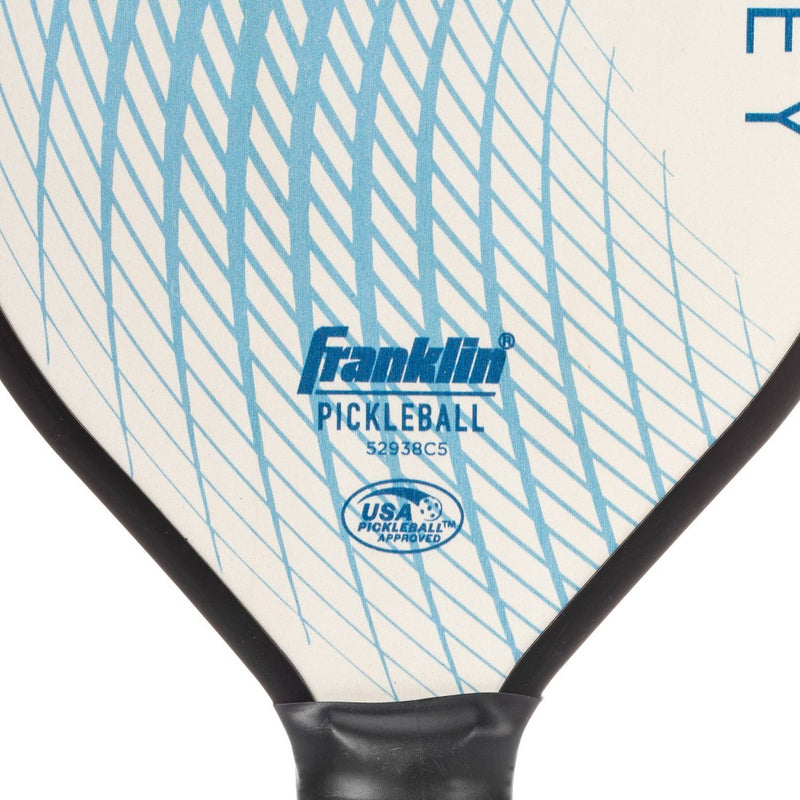Franklin Sports 2 Player Wood Journey Paddle & Ball Set in Mesh bag - White/Navy