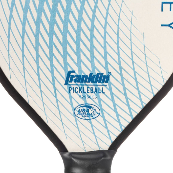 Franklin Sports 2 Player Wood Journey Paddle & Ball Set in Mesh bag - White/Navy