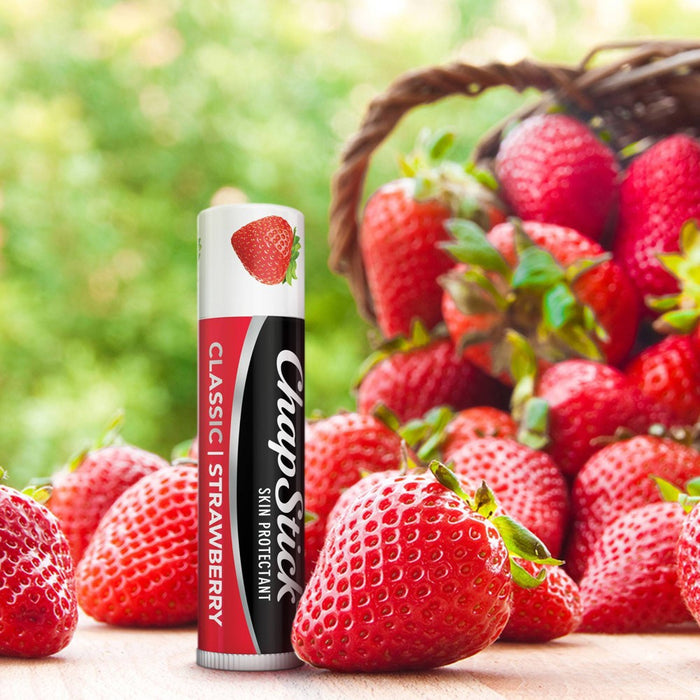 Chapstick Classic Lip Balm - Strawberry - 3ct/0.45oz
