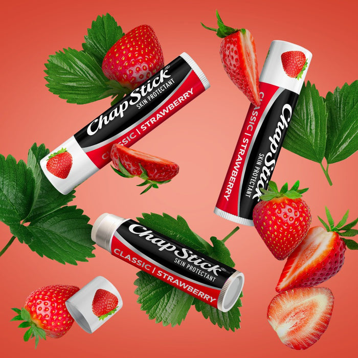 Chapstick Classic Lip Balm - Strawberry - 3ct/0.45oz