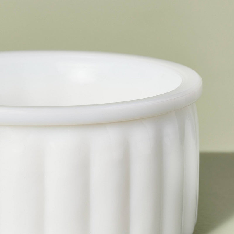Ribbed Milk Glass Bathroom Trinket Dish White - Hearth & Hand with Magnolia