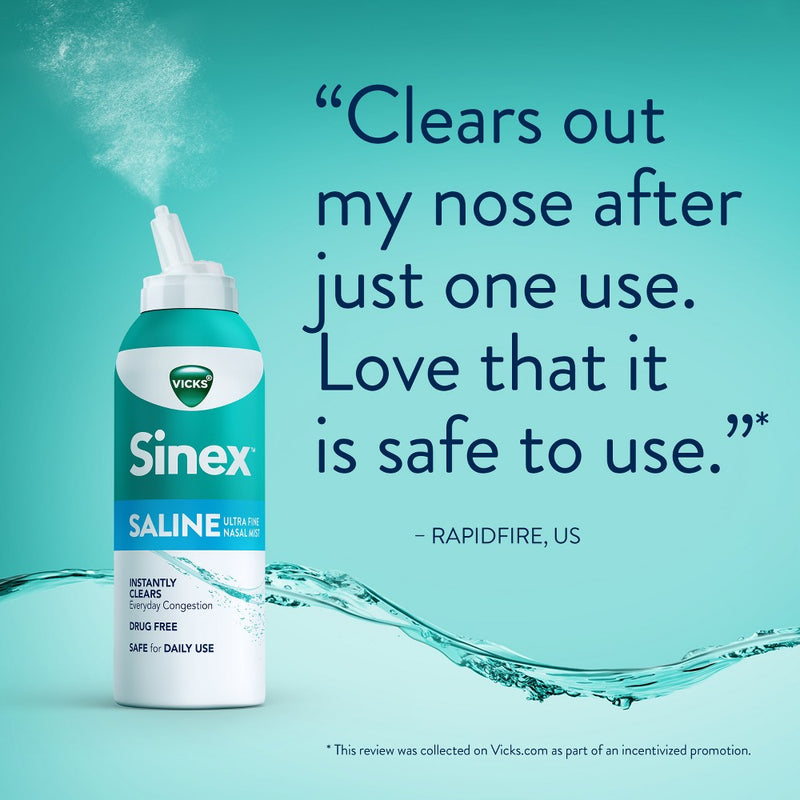 Vicks Sinex Saline Nasal Spray Ultra Fine Mist - 5oz