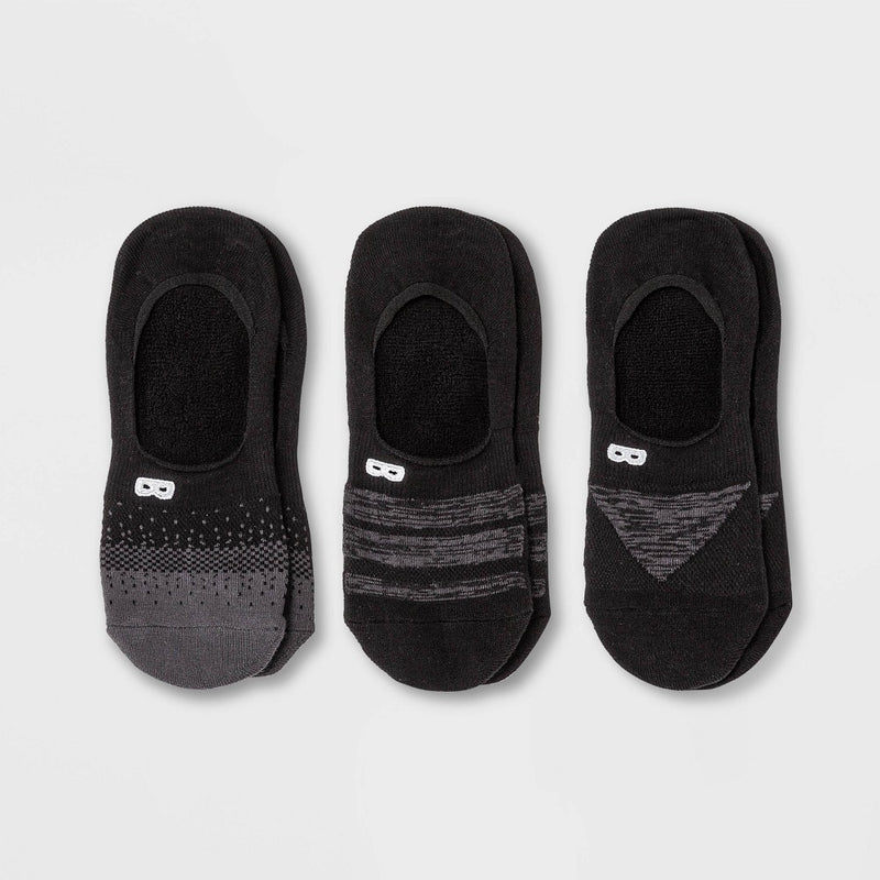 Pair of Thieves Men's Cushion No Show Socks 3pk - Black 6-12