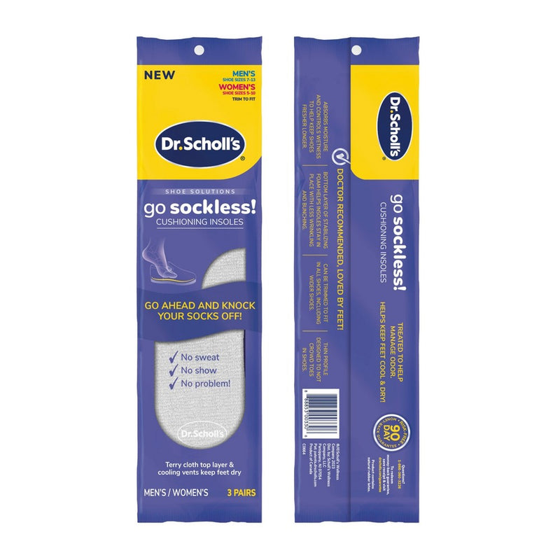 Dr. Scholl's Sockless Comfort Insoles - 3 Pair