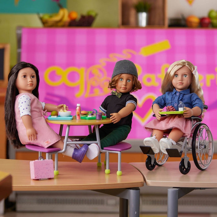 Our Generation Cafeteria Table School Accessory Set for 18" Dolls