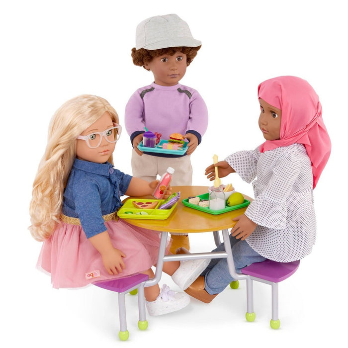 Our Generation Cafeteria Table School Accessory Set for 18" Dolls