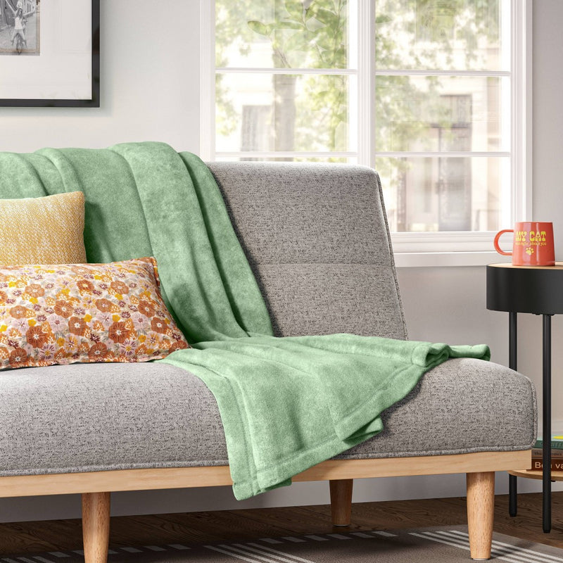 Plush Throw Blanket Green - Room Essentials