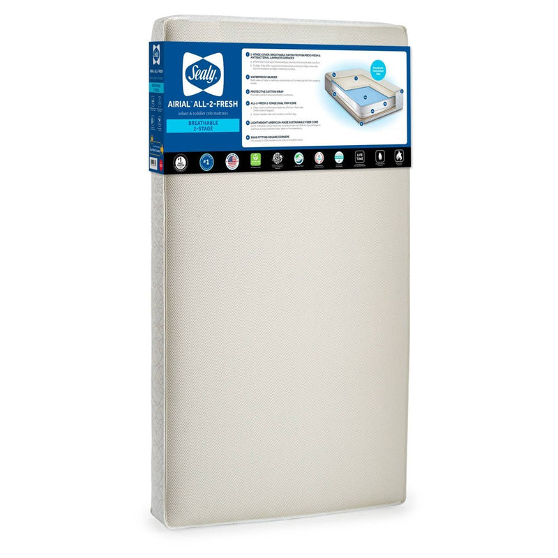 Sealy Airial Breathable 2-Stage Crib Mattress and Toddler Mattress (LOCAL PICKUP ONLY)