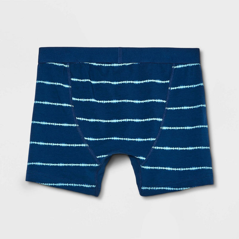 Men's Striped Boxer Briefs 2pk - Goodfellow & Co Blue/Gray S