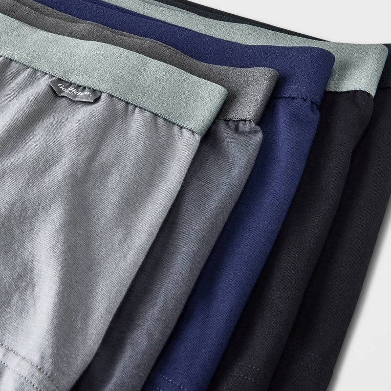 Men's Trunks 5pk - Goodfellow & Co Gray/Blue/Black XL