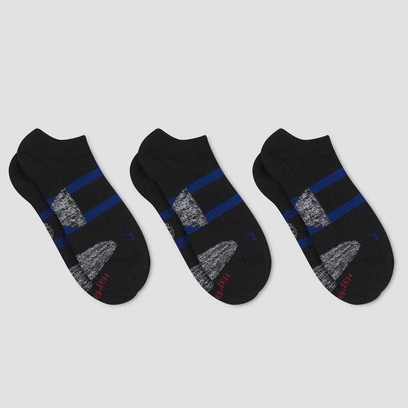 Hanes Premium Men's Compression No Show Socks 3pk - Black 6-12