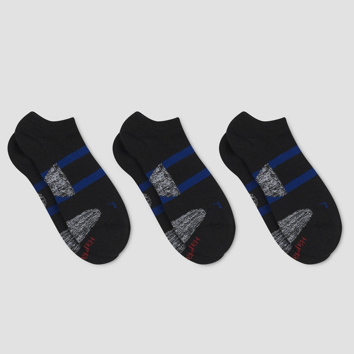 Hanes Premium Men's Compression No Show Socks 3pk - Black 6-12