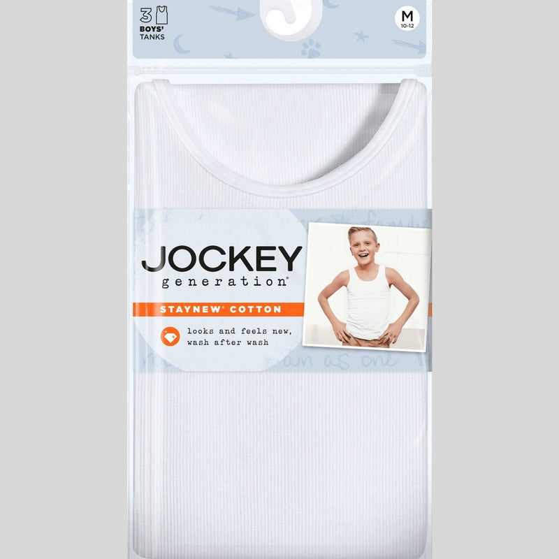 Jockey Generation Boys' 3pk Tank - White S