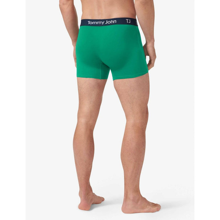 TJ | Tommy John Men's 4" Striped Boxer Briefs 2pk - Green/Blue S