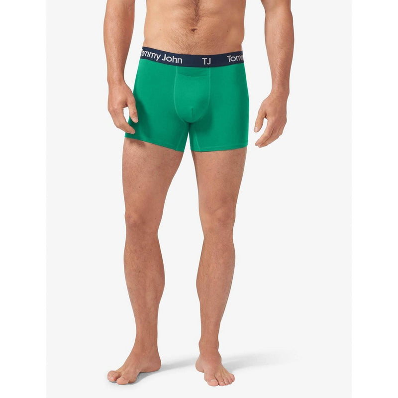 TJ | Tommy John Men's 4" Striped Boxer Briefs 2pk - Green/Blue S