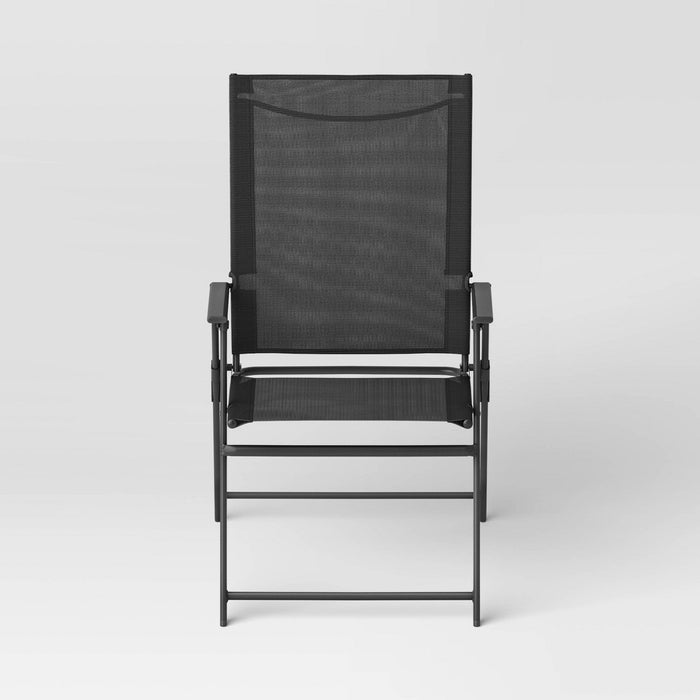 Sling Folding Chair - Black - Room Essentials (LOCAL PICKUP ONLY)