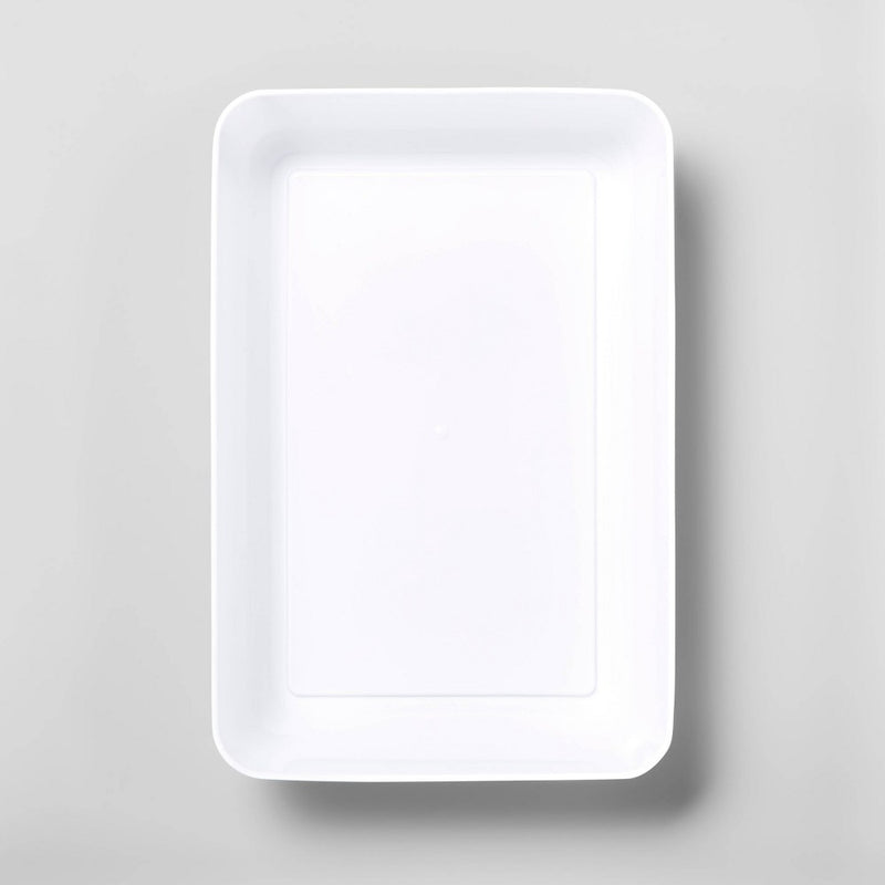 2pk Large Storage Trays White - Brightroom