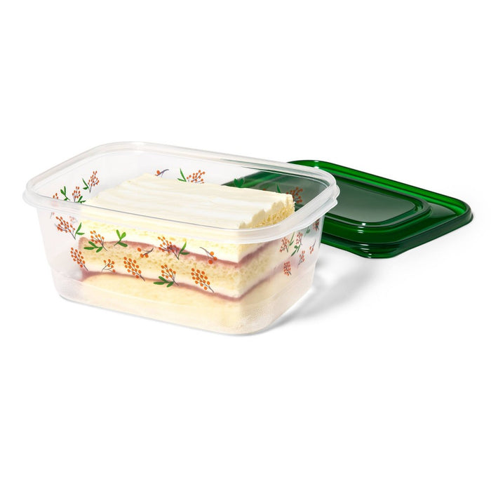 Holiday Large Rectangle Food Storage Container - 64oz/3ct - up & up