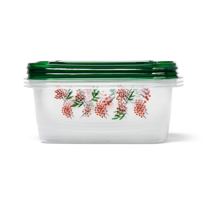 Holiday Large Rectangle Food Storage Container - 64oz/3ct - up & up