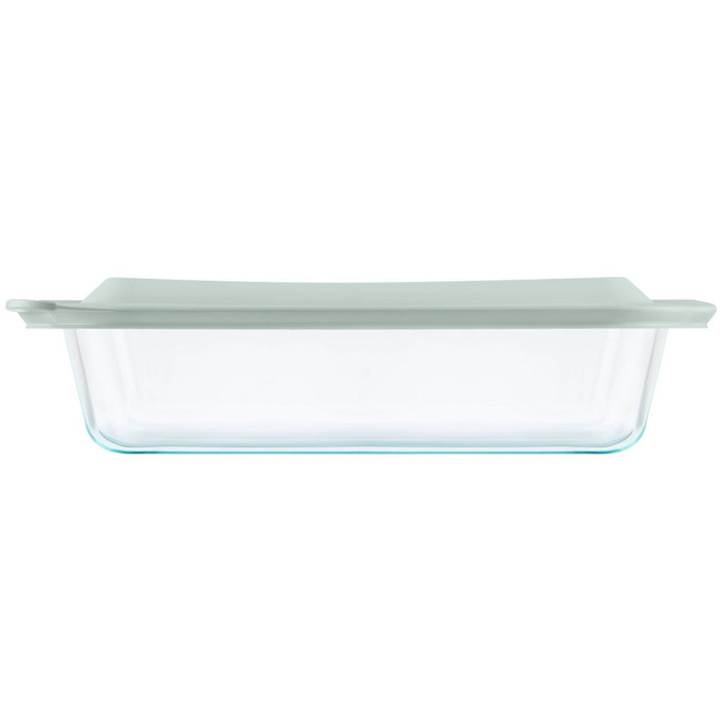 Pyrex 9"x13" Glass Deep Casserole Dish with Lid Sage Green no lid