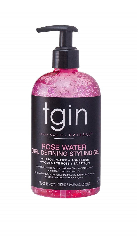 Tgin Rose Water Defining Styling Gel For Natural Hair - Curls - Waves - Low Porosity Hair - Fine Hair 13OZ