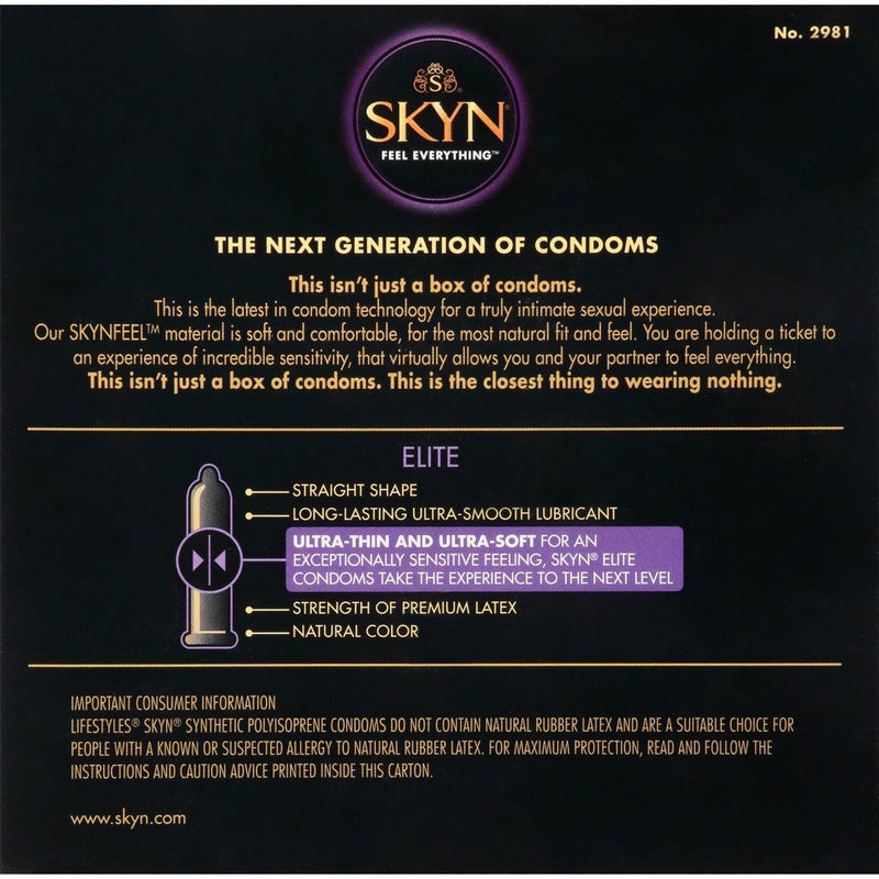 SKYN Elite Non-Latex Lubricated Condoms - 36ct EXP: 02/2030