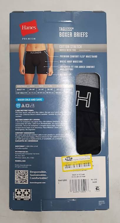 Hanes Premium Men's Boxer Briefs 5pk - Black/Gray S