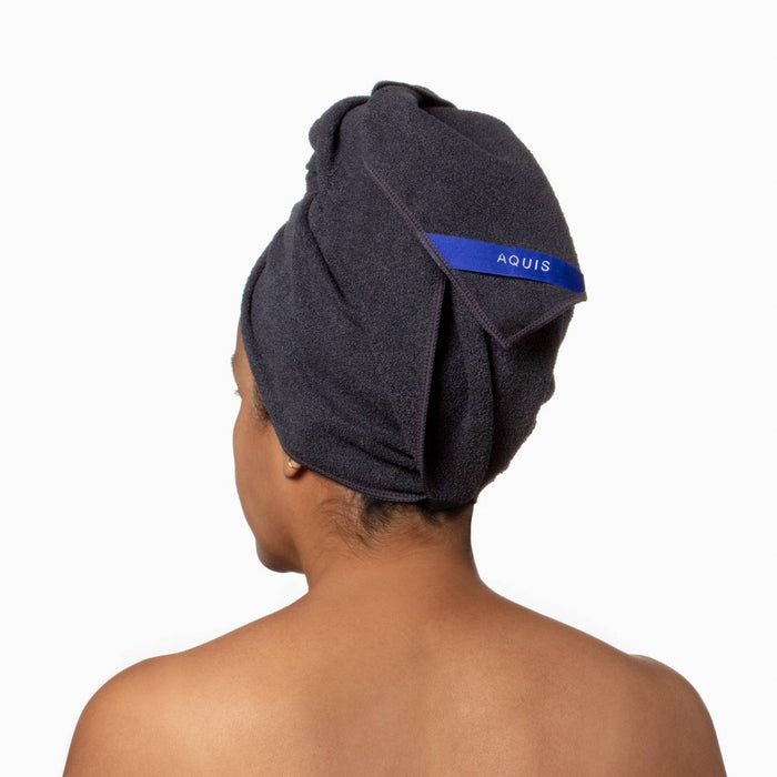 AQUIS Towel Hair-Drying Towel Tool Recycled Microfiber - Storm Gray