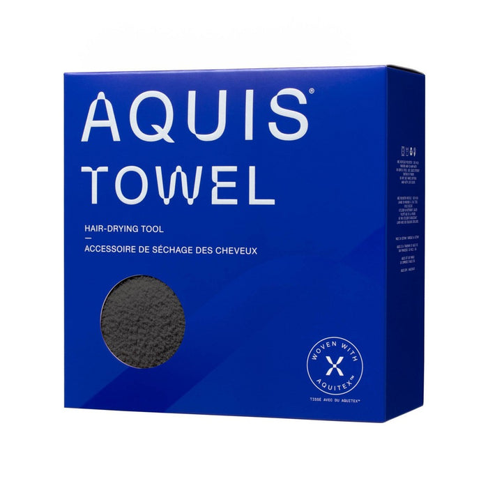 AQUIS Towel Hair-Drying Towel Tool Recycled Microfiber - Storm Gray