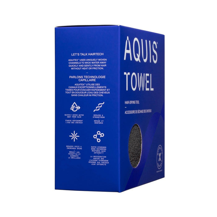 AQUIS Towel Hair-Drying Towel Tool Recycled Microfiber - Storm Gray