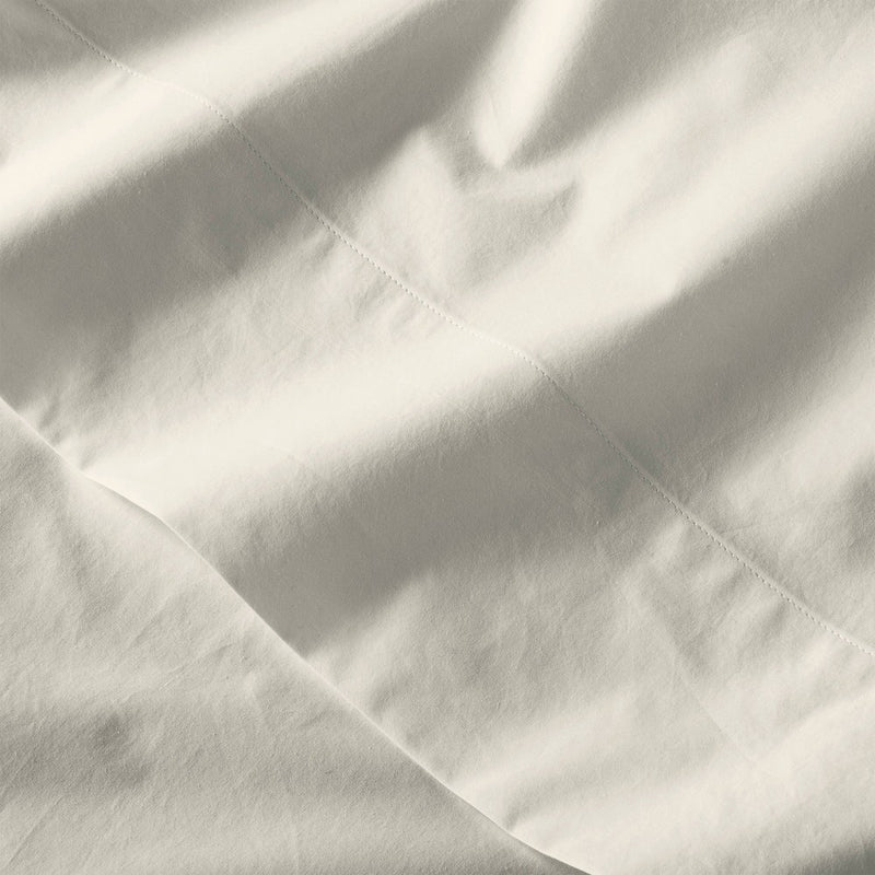 Full Washed Supima Percale Solid Sheet Set Natural - Casaluna