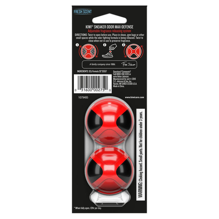 KIWI Sneaker Odor Max Defense Deodorizer - 1pair
