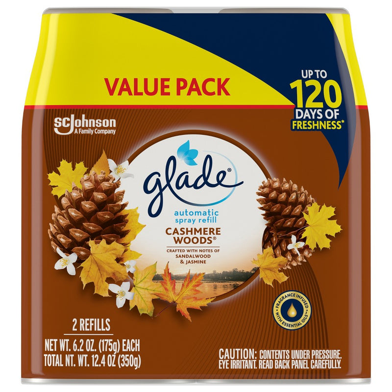 Glade Automatic Spray Air Freshener - Cashmere Woods - 12.4oz/2pk