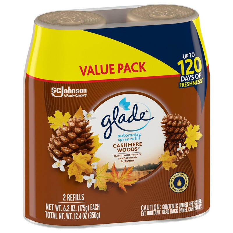 Glade Automatic Spray Air Freshener - Cashmere Woods - 12.4oz/2pk